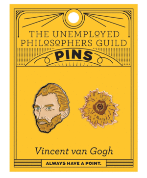 Van Gogh and Sunflower: set de pins coleccionables