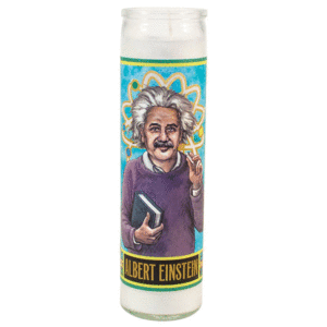 Albert Einstein Secular Saint Candle: veladora decorativa 20cm