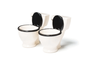 Toilet Shot Glass: set de 2 vasos tequileros