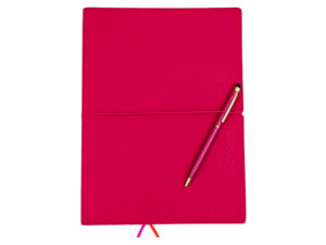 Premium Paper Notebook, Pink-Orange, Large: libreta