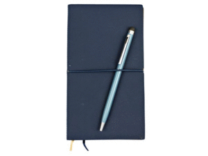 Premium Paper Notebook, Blue-Beige, Small: libreta