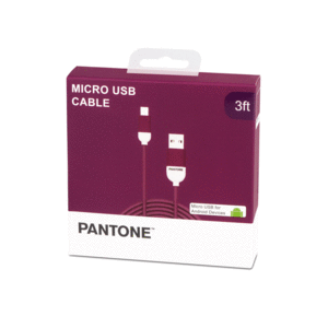 Pantone Purple, Micro USB: cable USB para celular (1m)