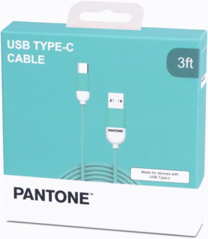 Pantone Turquoise, USB Type-C: cable USB para celular (1m)