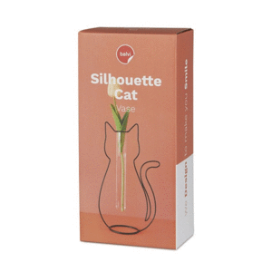 Silhouette Cat Vase: jarrón para brotes de plantas