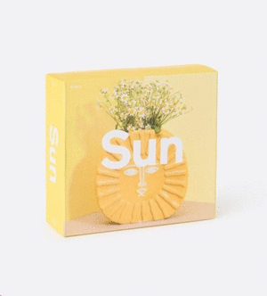 Sun, Vase, Yellow: jarrón para flores