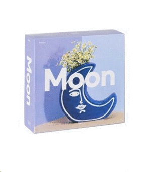 Moon, Vase, Blue: jarrón para flores