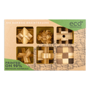 Ecologicals, Six Bamboo Brainteasers: set de 6 rompecabezas de madera
