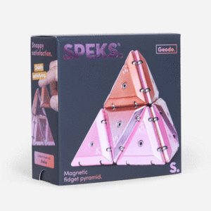 Geode, Stellar Pyramid Chrome, Pink: figura relajante