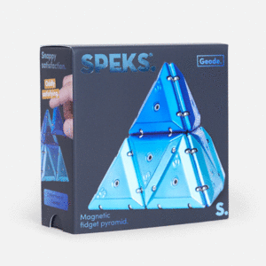 Geode, Cosmos Pyramid Chrome, Blue: figura relajante