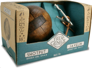 Shotput & Javelin: set de 2 rompecabezas de madera
