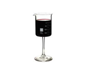 Laboratory Beaker Wine Glass: copa de vidrio