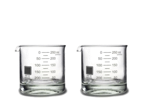Laboratory Beaker Rocks Glasses: set de 2 vasos