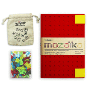 Waff Mozaika Red, Medium: libreta + 120 Pins