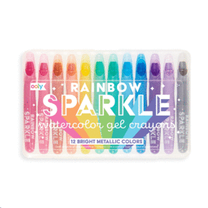 Rainbow Sparkle, Bright Metallic Colors: set de 12 crayones de gel acuarelables