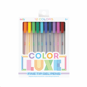 Color Luxe, Fine Tip Gel Pens: set de 12 bolígrafos de gel