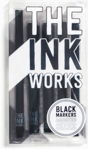 Ink Words Makers: set de 5 marcadores tinta negra