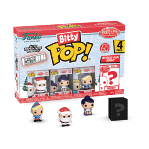 Rudolph The Red-Nosed Reindeer, Santa, Mistery, Funko Bitty Pop!!: set de 4 figuras coleccionable