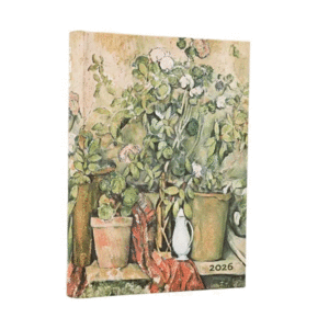 Cezanne’s Terracotta Pots and Flowers, Midi, Hardcover: agenda diaria 2026