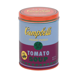 Andy Warhol, Campbell's Soup Can, Red Violet: rompecabezas estuche metálico 300 piezas