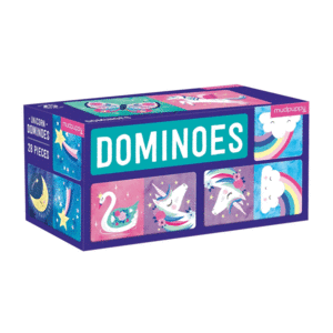 Unicorn Dominoes: juego de dominó (28 piezas)