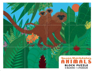 Susan Stockdale's, Animals, Block Puzzle: 12 piezas, 6 rompecabezas