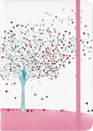 Tree of Hearts, hardcover, ruled: libreta rayada