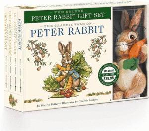 The Peter Rabbit Deluxe Plush Gift Set: The Classic Edition Board Book + Plush Stuffed Animal Toy Rabbit Gift Set