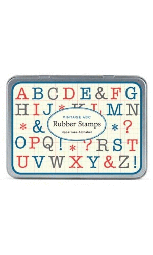 Uppercase Alphabet: mini sellos de goma (30 piezas)