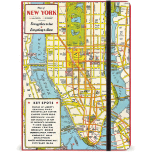 New York Map: libreta grande rayada