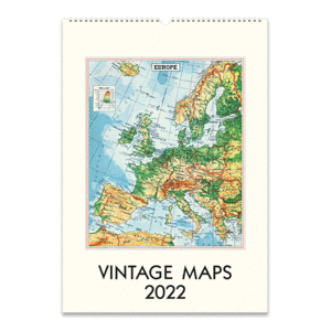 Vintage Maps: calendario de pared 2022