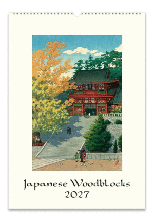 Japanese Woodblocks: calendario de pared 2027