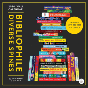 Bibliophile, Diverse Spines: calendario de pared 2024