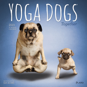 Yoga Dogs Together: calendario de pared 2023