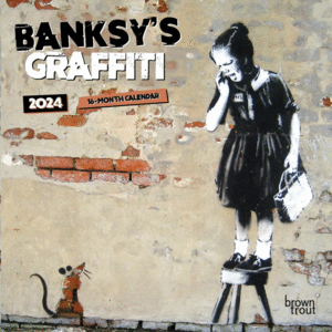 Banksy's Graffiti, 16 Month: calendario de pared mini 2024