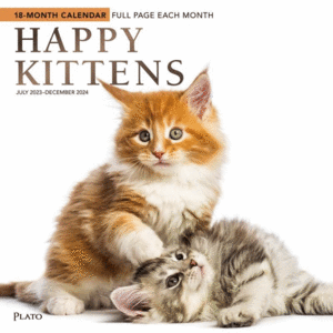 Happy Kittens, 18 Month: calendario de pared 2024