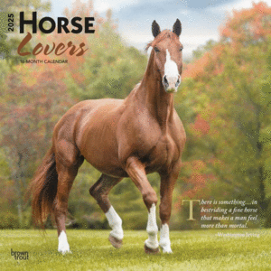 Horse Lovers, 16 Month: calendario de pared 2025