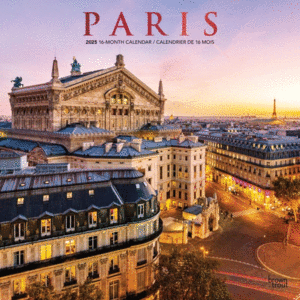 Paris, 16 Month (English-French): calendario de pared 2025