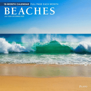 Beaches, 18 Month: calendario de pared julio 2024-diciembre 2025