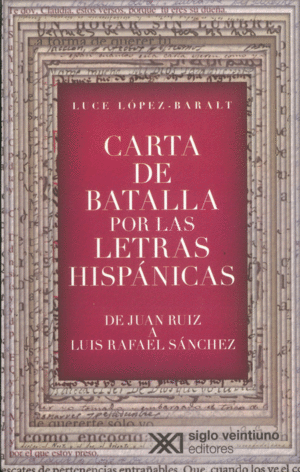 Carta de batalla por las letras hispánicas