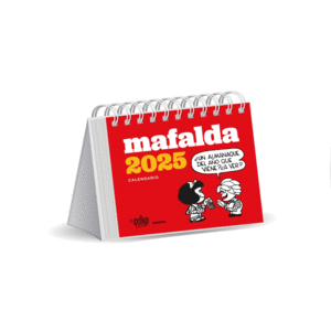 Mafalda, rojo: calendario de escritorio 2025