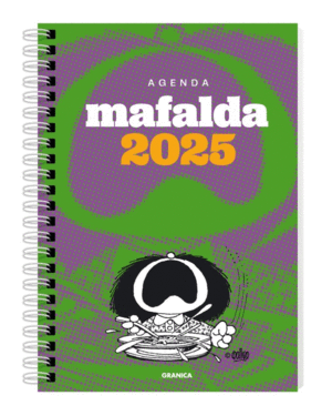 Mafalda, columnas, verde-gris, anillada: agenda semanal 2025