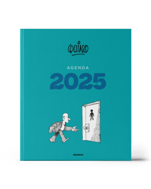 Quino, columnas, turquesa, encuadernada: agenda semanal 2025