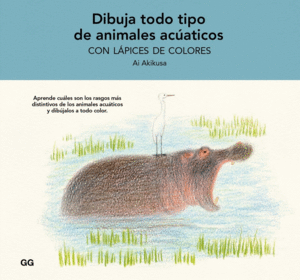 Dibuja todo tipo de animales acuáticos con lápices de colores