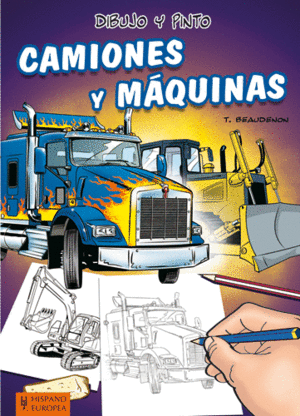 Pinto y dibujo camiones y máquinas