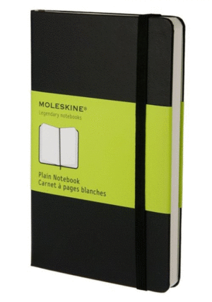 Moleskine Classic, Black, Pocket, Plain, Hard: libreta