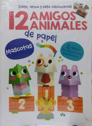 12 amigos animales de papel. Mascotas