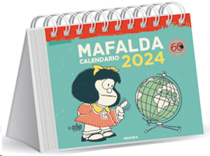 Mafalda, turquesa: calendario de escritorio 2024