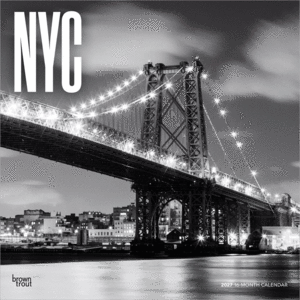 New York City Black & White, 16 Month: calendario de pared 2027