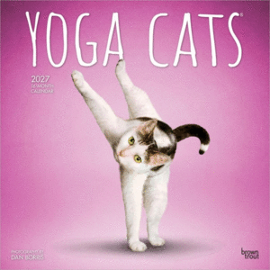 Yoga Cats, Official, 16 Month: calendario de pared 2027
