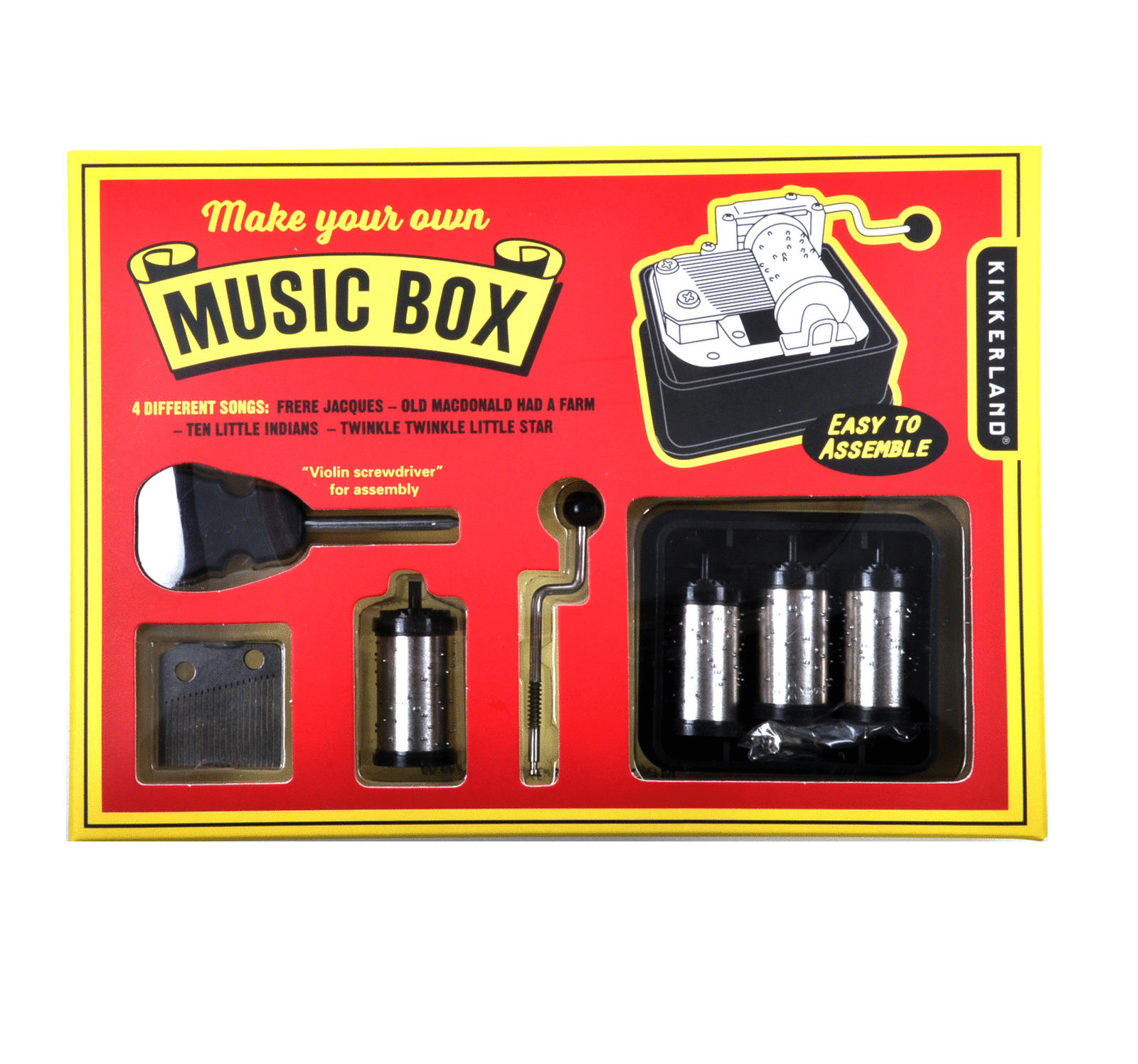 Redondo Aire acondicionado Derrotado Make Your Own Music Box: Kit para hacer cajita musical (1261-A). Cajas de  música. Cafebrería El Péndulo
